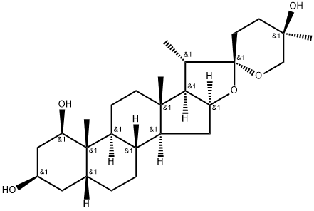 (25R)-5β-Spirostane-1β,3β,25-triol Structure