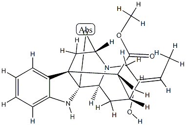(16R)-2α,5α-에폭시-1,2-디히드로-17-히드록시아쿠아밀란-16-카르복실산메틸에스테르 구조식 이미지