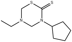 2H-1,3,5-Thiadiazine-2-thione,3-cyclopentyl-5-ethyltetrahydro-(9CI) 구조식 이미지