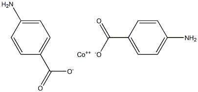 cobalt(2+) 4-aminobenzoate (1:2) Structure