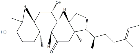 3,7β-Dihydroxy-24-methyl-27-norlanost-24-en-11-one 구조식 이미지