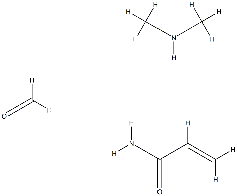 2-프로펜아미드,단독중합체,디메틸아민및포름알데히드와의반응생성물 구조식 이미지