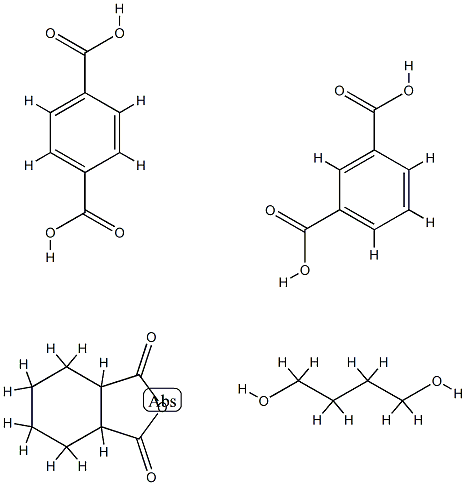 1,3-Benzenedicarboxylic acid, polymer with 1,4-benzenedicarboxylic acid, 1,4-butanediol and hexahydro-1,3-isobenzofurandione 구조식 이미지