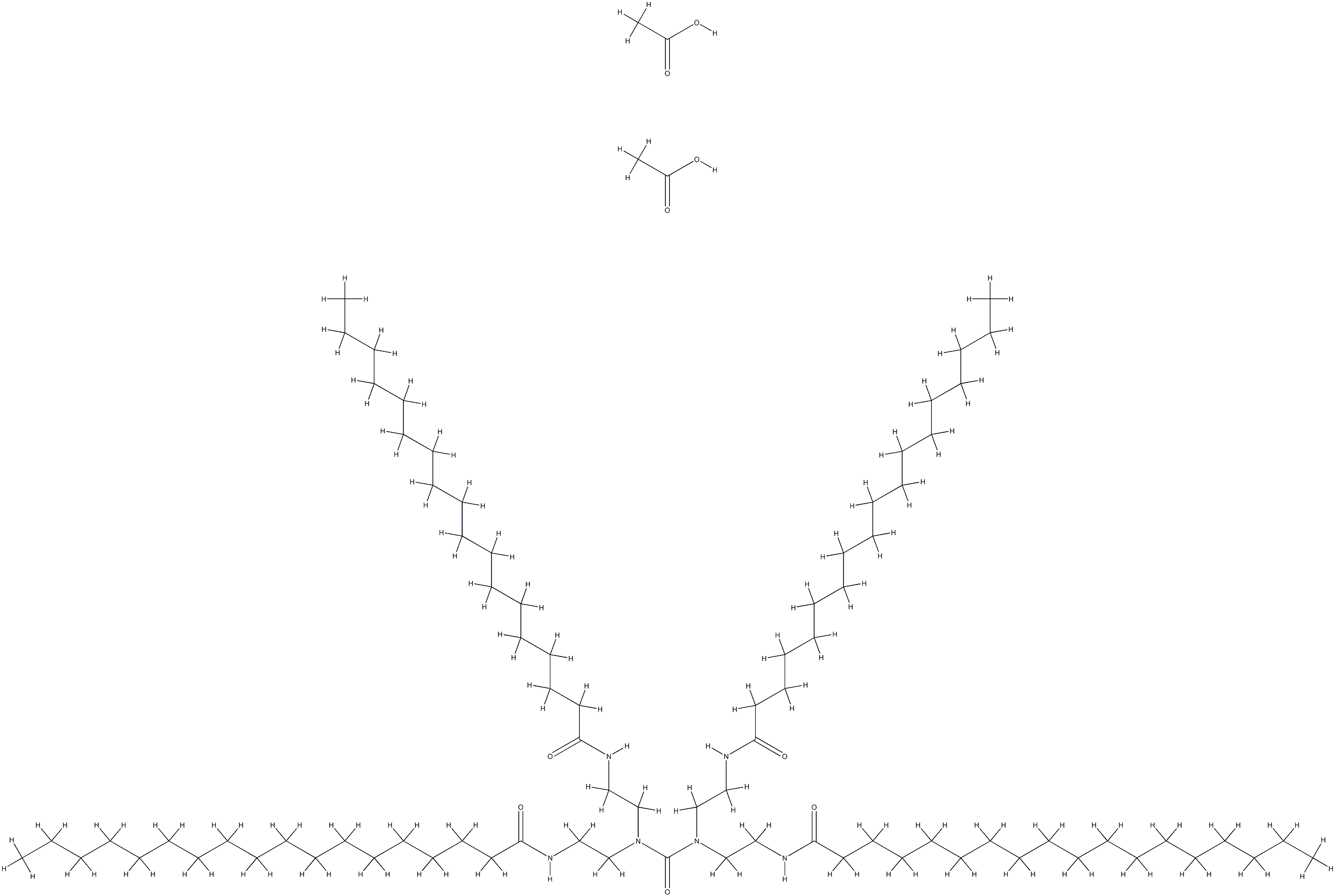 N,N',N'',N'''-[carbonylbis(nitrilodiethylene)]tetrastearamide diacetate 구조식 이미지