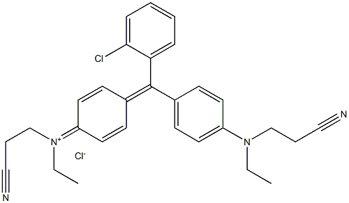 4-[(2-chlorophenyl)[4-[(2-cyanoethyl)ethylamino]phenyl]methylene]-2,5-cyclohexadien-1-ylidene](2-cyanoethyl)ethylammonium chloride Structure