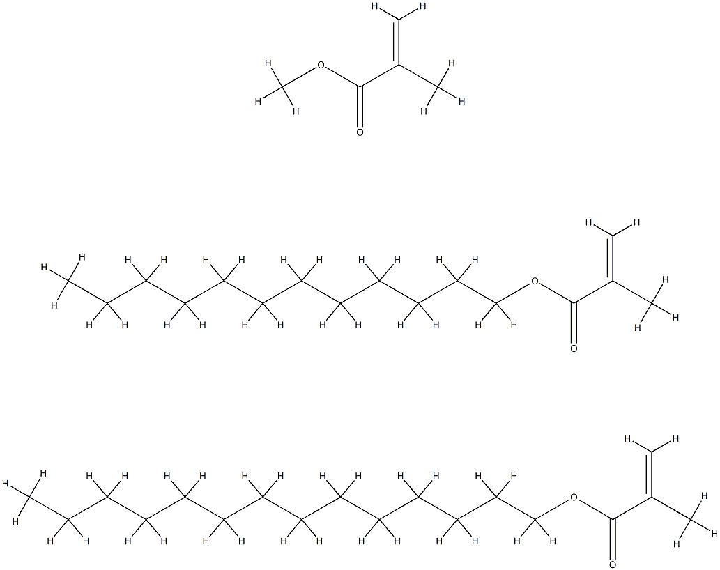 2-Propenoic acid, 2-methyl-, dodecyl ester, polymer with methyl 2-methyl-2-propenoate and tetradecyl 2-methyl-2-propenoate 구조식 이미지