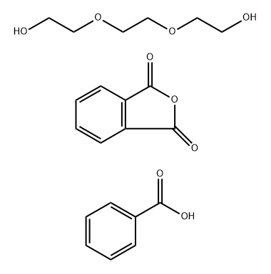 1,3-Isobenzofurandione, polymer with 2,2'-[1,2-ethanediylbis(oxy)]bis[ethanol], benzoate 구조식 이미지