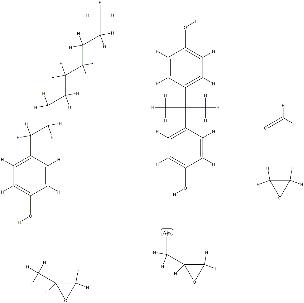 Formaldehyde, polymer with (chloromethyl)oxirane, 4,4-(1-methylethylidene)bisphenol, methyloxirane, 4-nonylphenol and oxirane 구조식 이미지