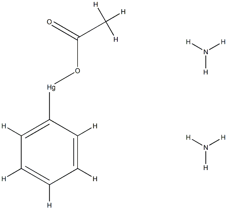 (acetato-O)diamminephenylmercury Structure