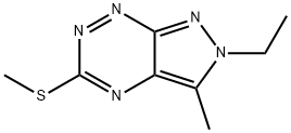 2H-Pyrazolo[4,3-e][1,2,4]triazine,2-ethyl-3-methyl-5-(methylthio)-(9CI) 구조식 이미지