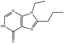 6H-Purine-6-thione,9-ethyl-1,9-dihydro-8-propyl-(9CI) Structure