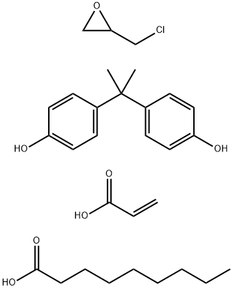 2-Propenoic acid, polymer with (chloromethyl)oxirane and 4,4'-(1-methylethylidene)bis[phenol], nonanoate 구조식 이미지