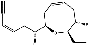 (2R)-3β-Bromo-8α-[(1R,3Z)-1-chloro-3-hexen-5-ynyl]-2-ethyl-3,4,7,8-tetrahydro-2H-oxocin 구조식 이미지