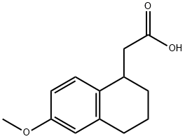 2-(6-메톡시-1,2,3,4-테트라히드로나프탈렌-1-일)아세트산 구조식 이미지