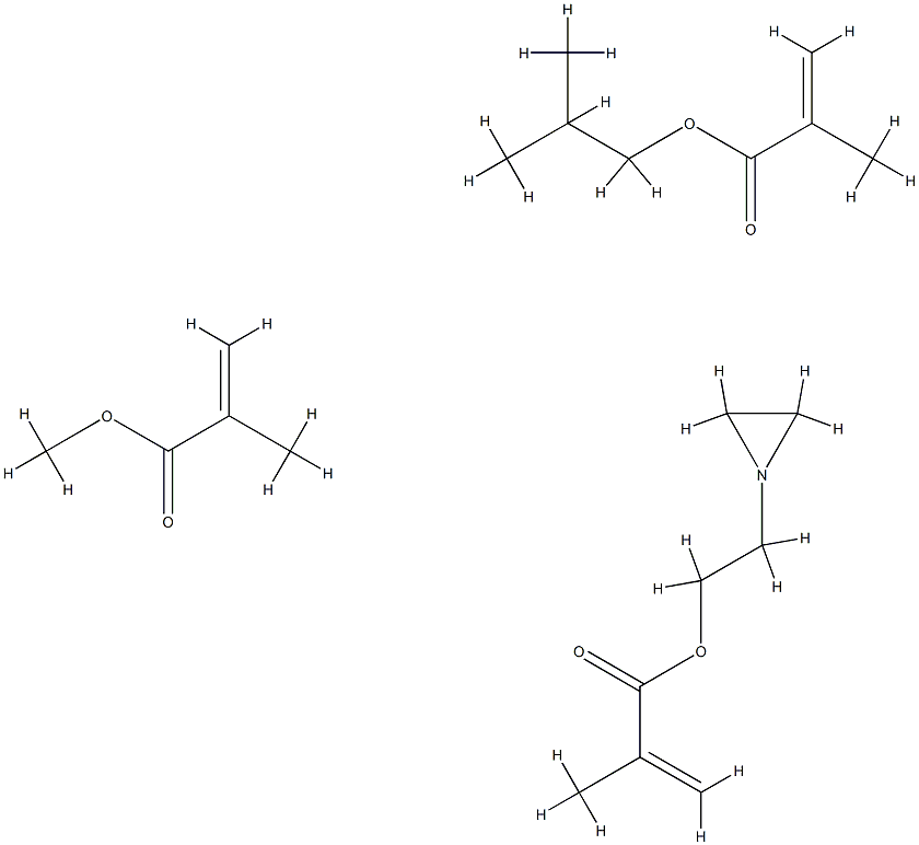 2-Propenoic acid, 2-methyl-, 2-(1-aziridinyl)ethyl ester, polymer with methyl 2-methyl-2-propenoate and 2-methylpropyl 2-methyl-2-propenoate 구조식 이미지