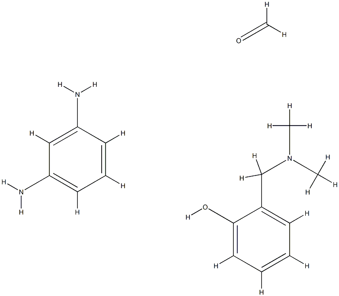 Formaldehyde, polymer with 1,3-benzenediamine and (dimethylamino)methylphenol 구조식 이미지