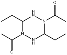 1,2,4,5-Tetrazine,1,4-diacetyl-3,6-diethylhexahydro-(9CI) 구조식 이미지