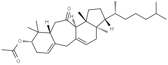 3β-(Acetyloxy)-B(9a)-homo-19-nor-5α-lanosta-1(10),9(11)-dien-7-one 구조식 이미지