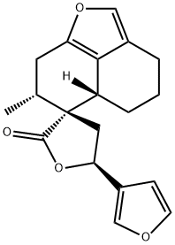 (5'aS,3R,5S)-5-(3-Furyl)-3',4,4',5,5',5'a,7',8'-octahydro-7'α-methylspiro[furan-3(2H),6'-[6H]naphtho[1,8-bc]furan]-2-one Structure