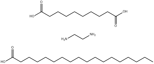 Decanedioic acid, polymer with 1,2-ethanediamine, octadecanoate Structure