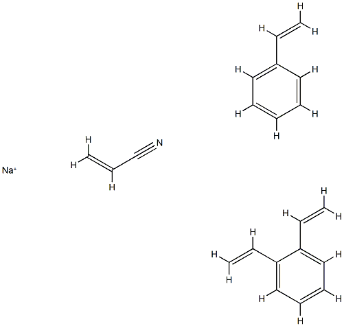 sodium: 1,2-diethenylbenzene: prop-2-enenitrile: styrene 구조식 이미지