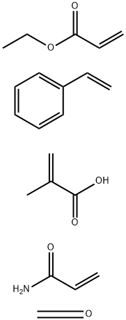 2-Propenoic acid, 2-methyl-, polymer with ethenylbenzene, ethyl 2-propenoate and 2-propenamide, reaction products with formaldehyde, butylated Structure