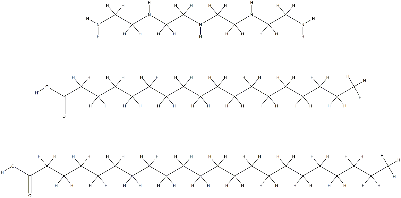 Behenic acid, stearic acid, tetraethylene pentamide docosanoic acid, reaction products with stearic acidand 구조식 이미지