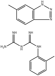 1-(o-tolyl)biguanide, compound with 5-methyl-1H-benzotriazole (1:1) 구조식 이미지