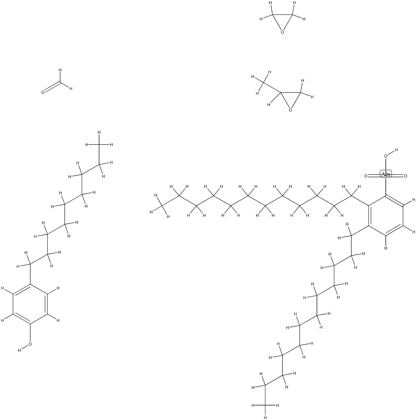 Formaldehyde, polymer with methyloxirane, 4-nonylphenol and oxirane, didodecylbenzenesulfonate 구조식 이미지