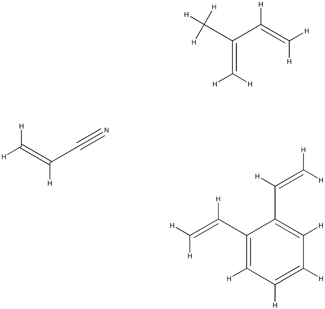 2-Propenenitrile, polymer with diethenylbenzene and 2-methyl-1,3-butadiene, hydrolyzed 구조식 이미지