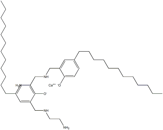 calcium 2-[[(2-aminoethyl)amino]methyl]-4-dodecylphenolate (1:2)  Structure