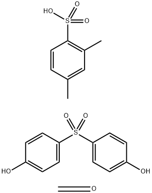 Benzenesulfonic acid, 2,4-dimethyl-, polymer with formaldehyde and 4,4'-sulfonylbis[phenol], ammonium sodium salt 구조식 이미지