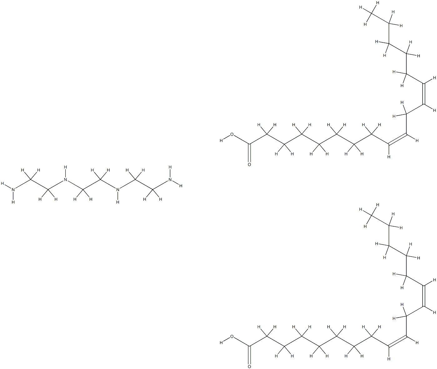 (9Z,12Z)-octadeca-9,12-dienoic acid, dimer, compound with N,N'-bis(2-aminoethyl)ethane-1,2-diamine 구조식 이미지