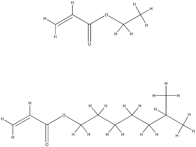 2-프로펜산,에틸에스테르,이소옥틸2-프로페노에이트중합체 구조식 이미지