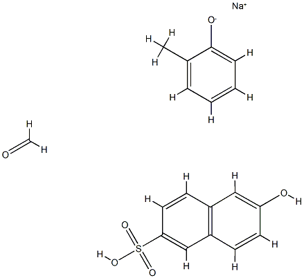 2-Naphthalenesulfonic acid, 6-hydroxy-, polymer with formaldehyde and methylphenol, sodium salt 구조식 이미지