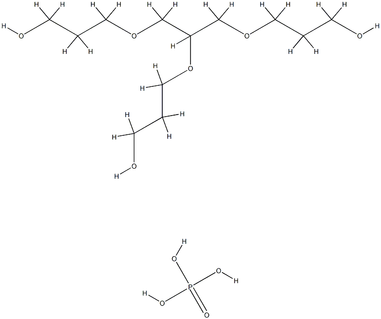 인산,α,α',α”-1,2,3-프로판트리일트리스[Ω-히드록시폴리[옥시(메틸-1,2-에탄디일)]]중합체 구조식 이미지