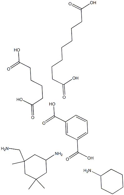 1,3-Benzenedicarboxylic acid, polymer with 5-amino-1,3,3-trimethylcyclohexanemethanamine, hexanedioic acid and nonanedioic acid, cyclohexylamine-modified Structure