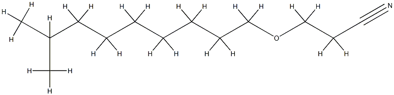 3-(decyloxy)propiononitrile, branched Structure