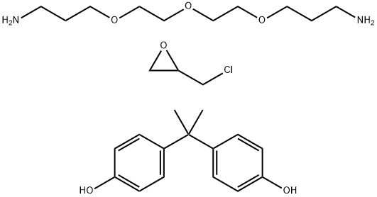 Phenol, 4,4'-(1-methylethylidene)bis-, polymer with (chloromethyl)oxirane, reaction products with 3,3'-[oxybis(2,1-ethanediyloxy)]bis[1-propanamine] 구조식 이미지