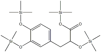 Trimethylsilyl catechollactate tris(trimethylsilyl) ether 구조식 이미지