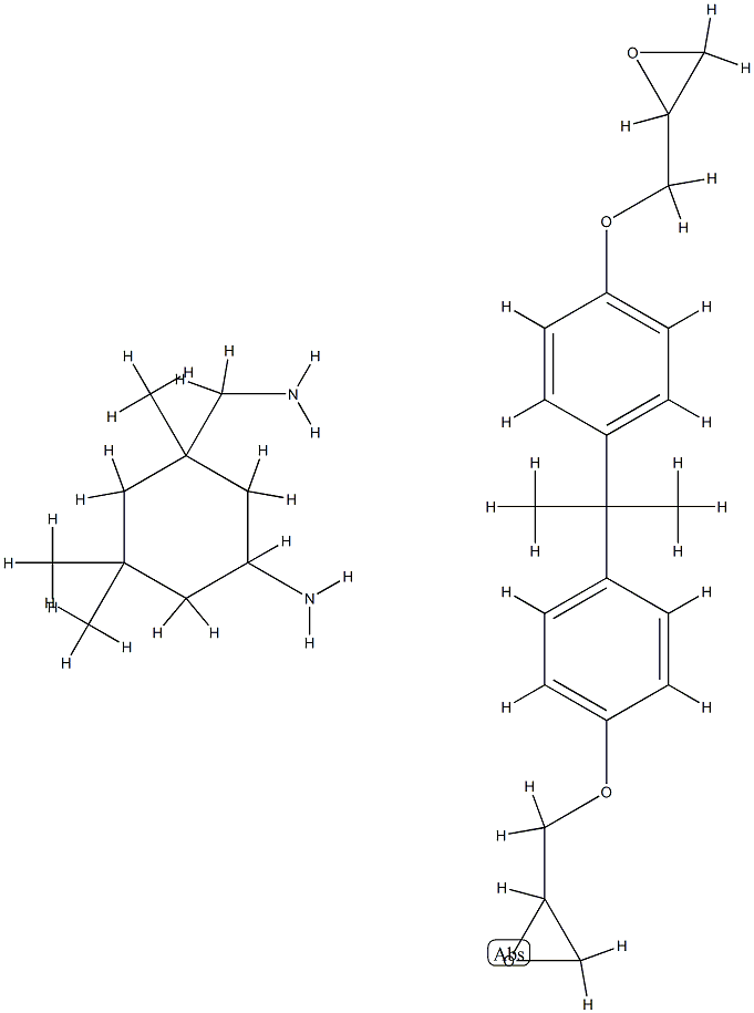 비스페놀 A 디글리시딜 에테르 호모중합체와 5-아미노-1,3,3-트리메틸사이클로헥산메탄아민의 반응 생성물 구조식 이미지