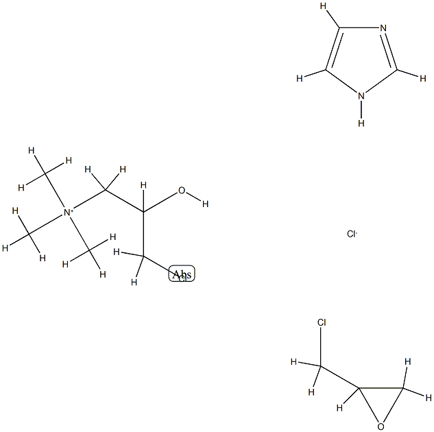 1-Propanaminium, 3-chloro-2-hydroxy-N,N,N-trimethyl-, chloride, reaction products with epichlorohydrin-1H-imidazole polymer Structure