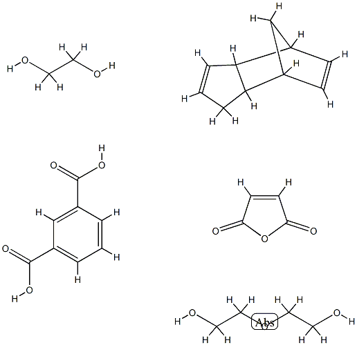 Diethylene glycol, ethylene glycol, isophthalic acid, maleic anhydride, dicyclopentadiene polymer 구조식 이미지