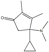 2-Cyclopenten-1-one,4-cyclopropyl-4-(dimethylamino)-2,3-dimethyl-(9CI) 구조식 이미지