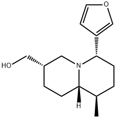 (3S,9aβ)-Octahydro-6α-(3-furyl)-9β-methyl-2H-quinolizine-3-methanol 구조식 이미지