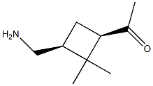 Ethanone, 1-[(1R,3S)-3-(aminomethyl)-2,2-dimethylcyclobutyl]-, rel- (9CI) Structure