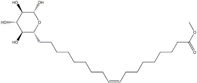 β-D-Glucopyranose 6-[(9Z)-9-octadecenoate] 구조식 이미지