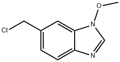 1H-벤즈이미다졸,6-(클로로메틸)-1-메톡시-(9Cl) 구조식 이미지