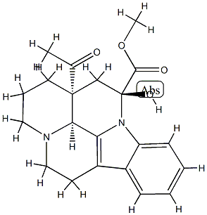 (3α,14S,16α)-14,15-Dihydro-14-hydroxy-20-oxoeburnamenine-14-carboxylic acid methyl ester 구조식 이미지