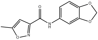 3-Isoxazolecarboxamide,N-1,3-benzodioxol-5-yl-5-methyl-(9CI) 구조식 이미지